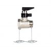 Safety valve for solar boiler with handle and orientable 360° lower outlet