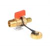 "UNITOY" ball valve for boiler drain-off with hose union and cap