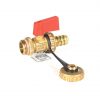 "UNIMAX" ball valve for boiler drain-off with hose union and cap