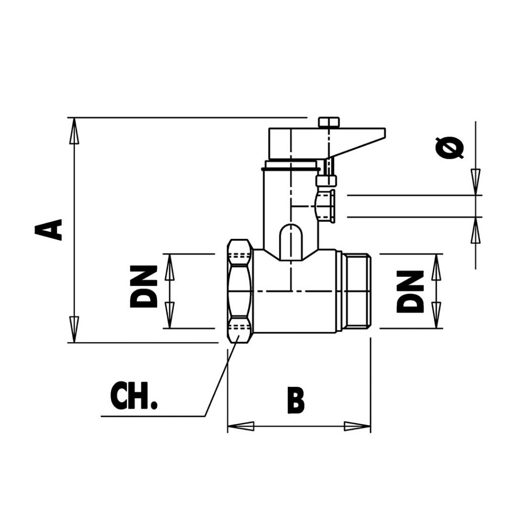 Safety valve for water heaters with fixed handle Unival