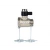 Safety valve for solar boiler with orientable 360° lower outlet