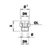 Пластиковый диэлектрический фитинг для изоляции водонагревателя 1/2″ x 1/2″ MF