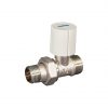 Radiator straight valve for copper multilayer and PEX tube