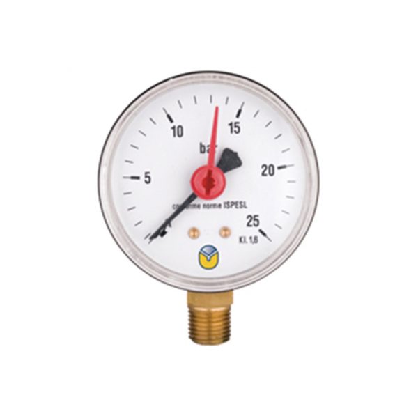 Manometer Ø 63, body abs black, connection 1/4″