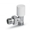 Angle thermostatic valve for copper tube, multilayer and plastic PEX