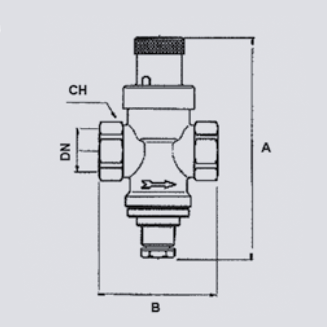 Pressure reducer "Unimax" FF connection, with pressure gauge connection